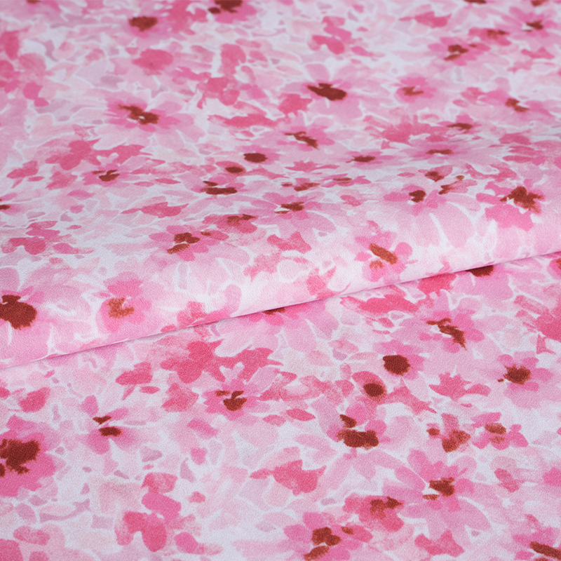 75D/18T Magulo Misty Floral Print na Tela