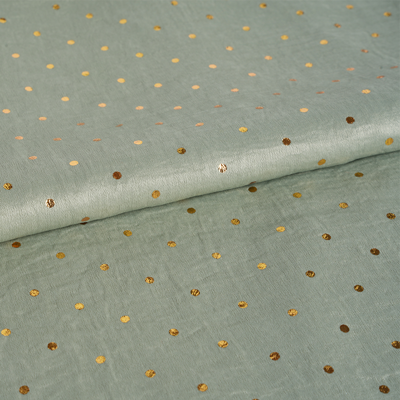 2026 Velvet Satin Airflow Cylinder Dot Foil Stamping Fabric