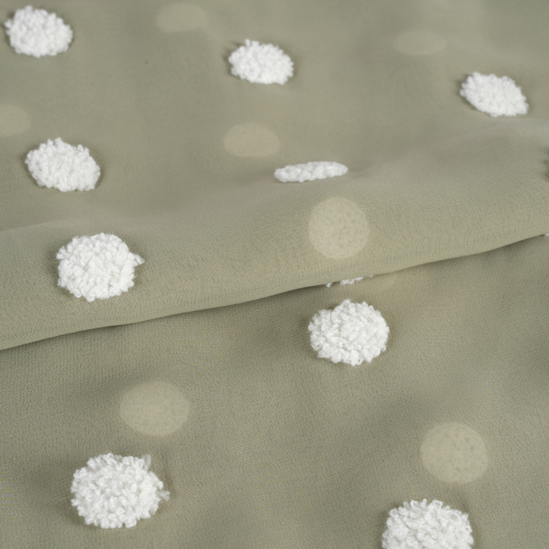 75d/18t Flat Chiffon na may telang nakaburda ng tuwalya