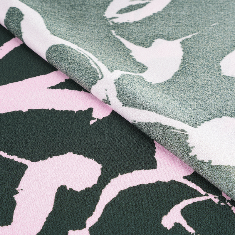 75D*120D Polyester Silk Wrinkled Arabic Print Fabric