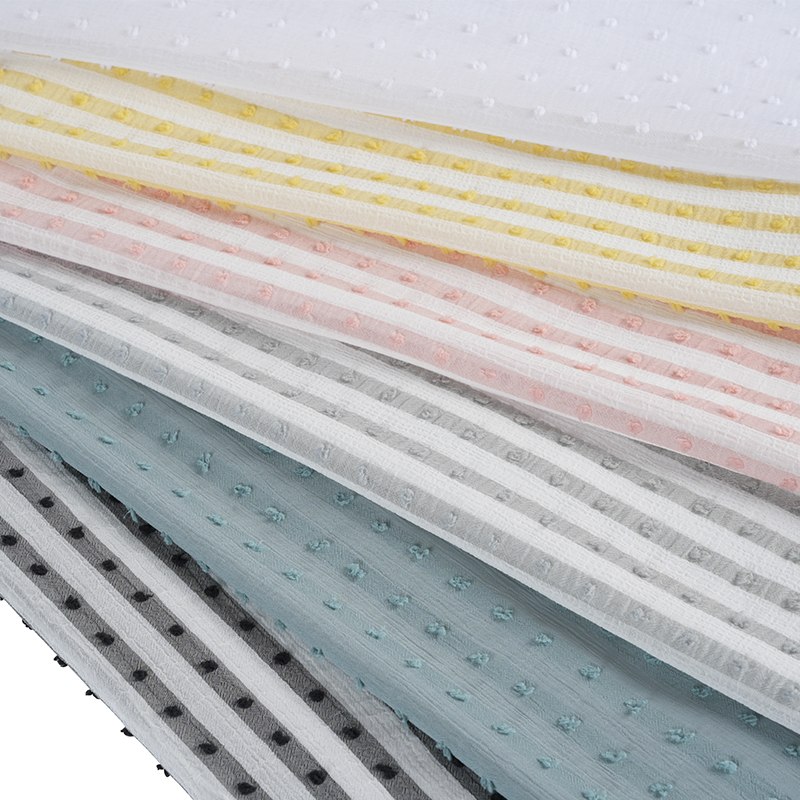 75D Cationic Nano Crepe Stripe Print na Tela