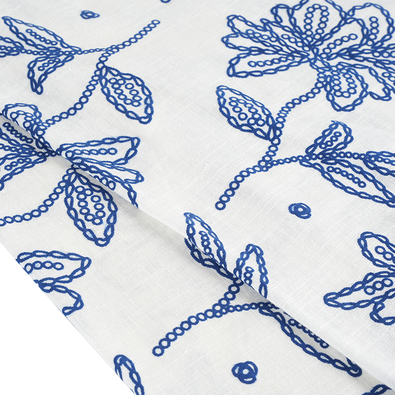 12S Viscose Linen Floral Foam Print na Tela