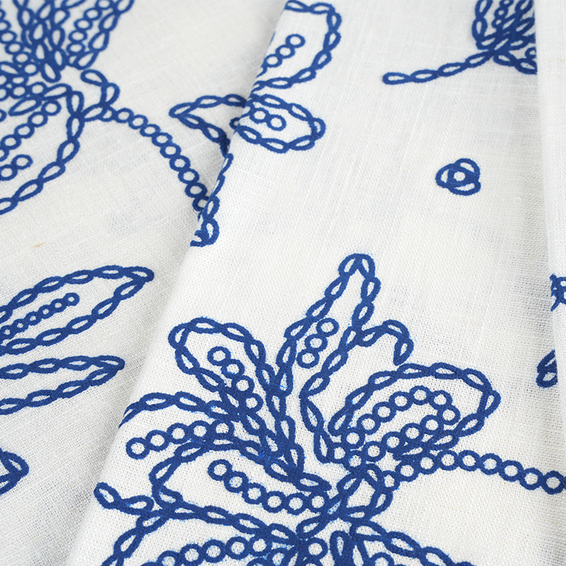 12S Viscose Linen Floral Foam Print na Tela