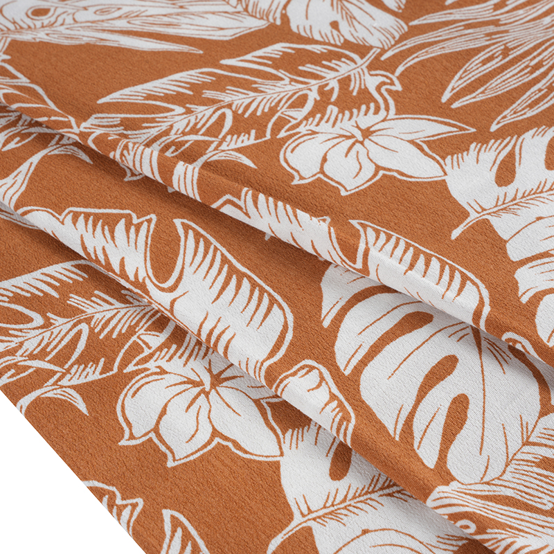 Rich Woven Printed Crepe Fabric