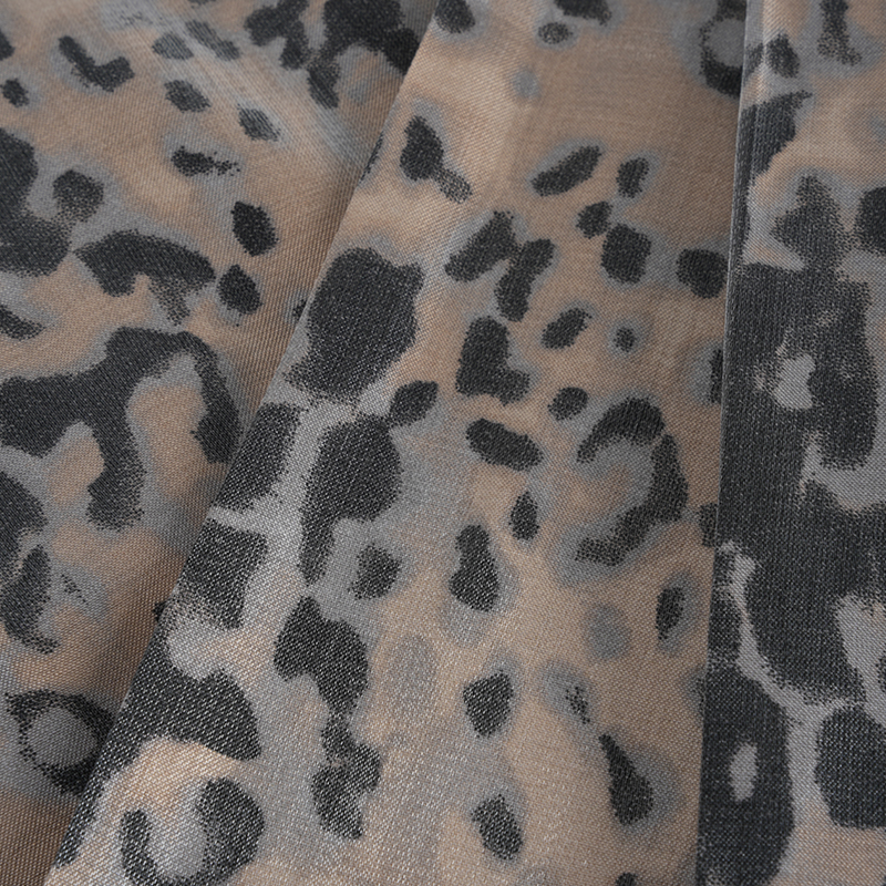 20d*21s Makapal na Golden Cotton na Maliit na Leopard Print na Tela