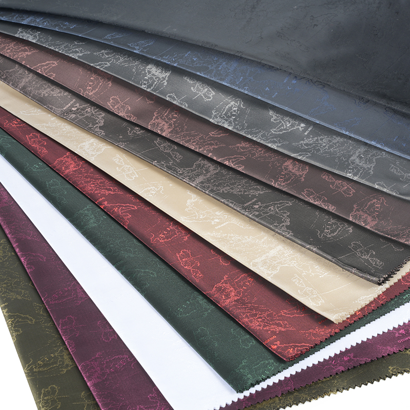 Polyester Cationic English Logo Map Jacquard