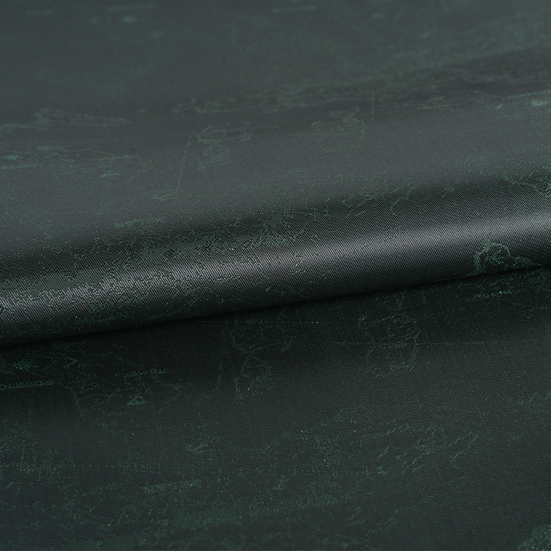 Polyester Cationic English Logo Map Jacquard