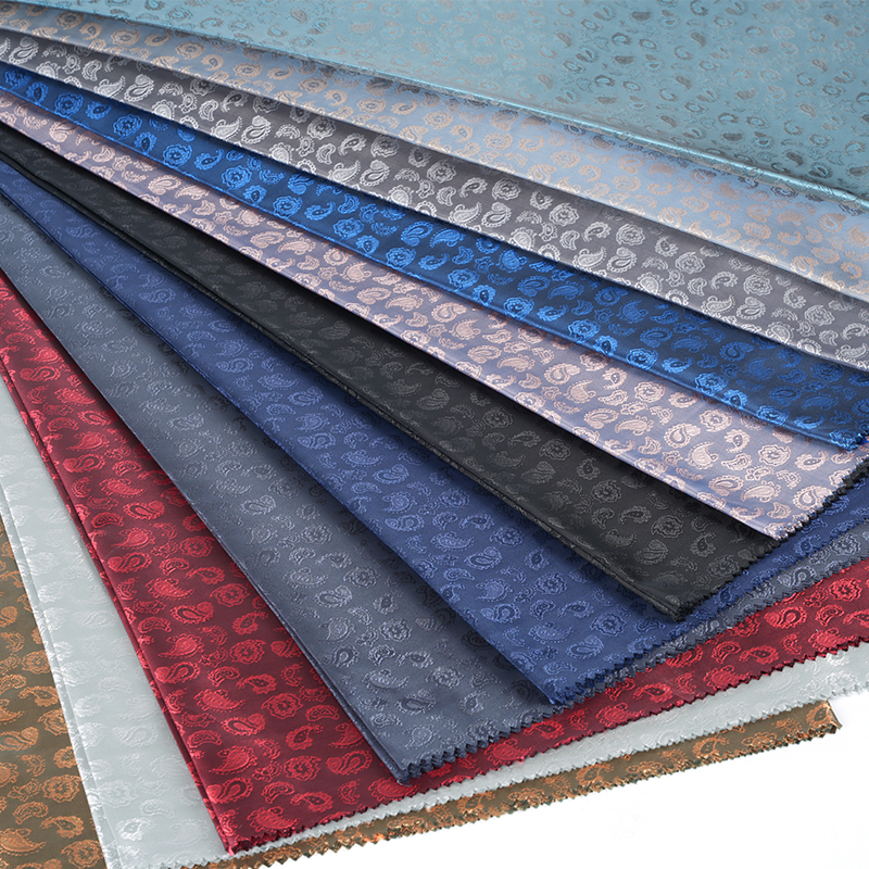 Polyester Cationic Cashew Flower Jacquard