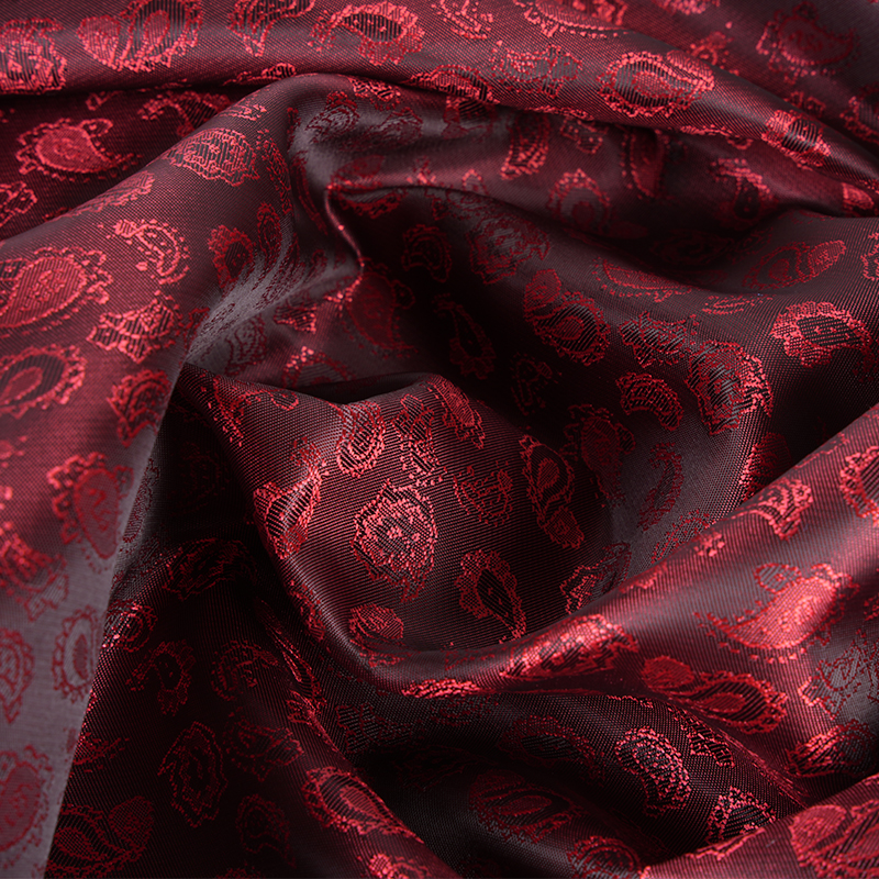 Polyester Cationic Cashew Flower Jacquard