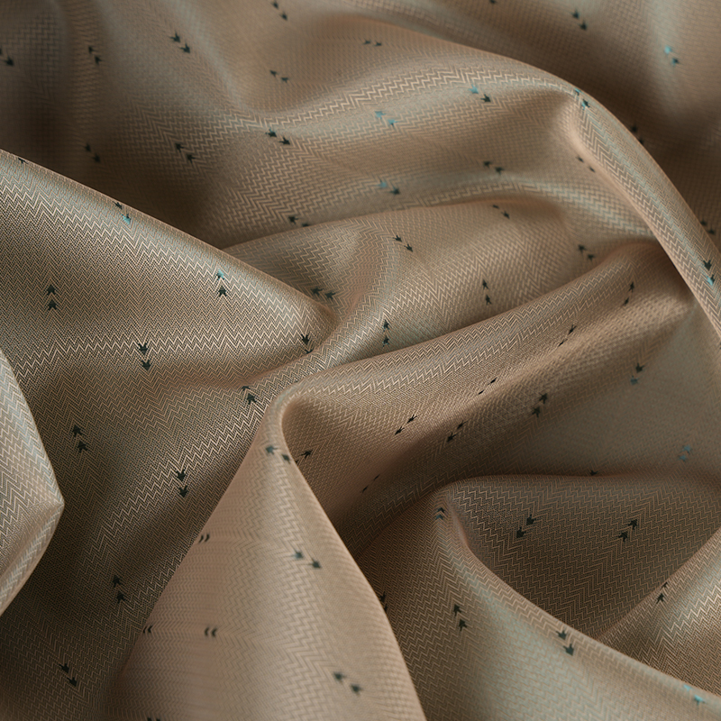 Polyester White Filament Corrugated Arrow Stripe Jacquard