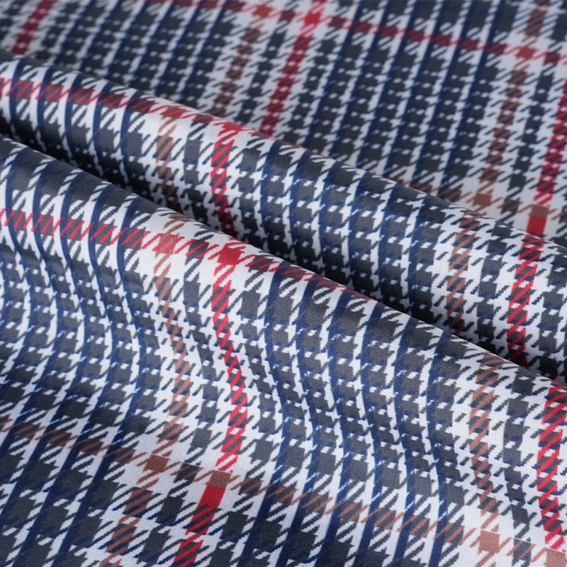 300T Pongee Chiffon Check Printing Fabric