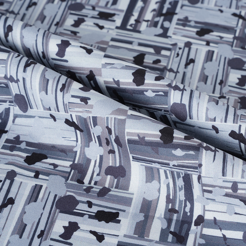 100D*40S Cool Silk Cotton Abstract Positive at Negative Block Digital Printing Fabric