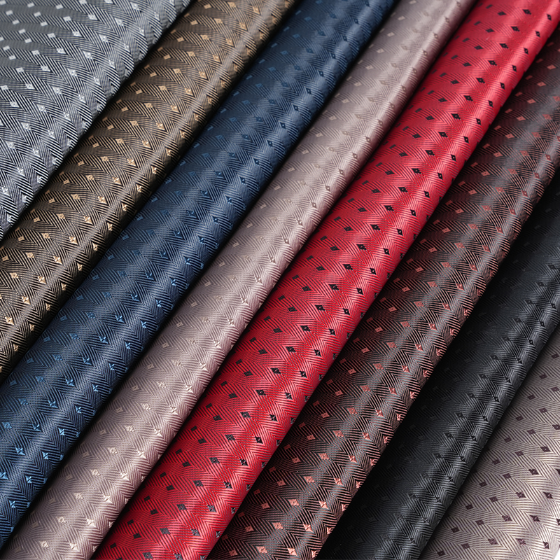 PV Herringbone Twill Bottom Small Diamond Grid Fabric